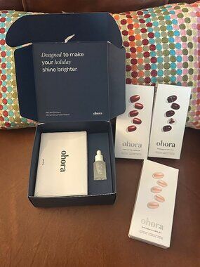 ~New~ Ohora Semi-Cured Gel Nail Strips: three sets with UV light